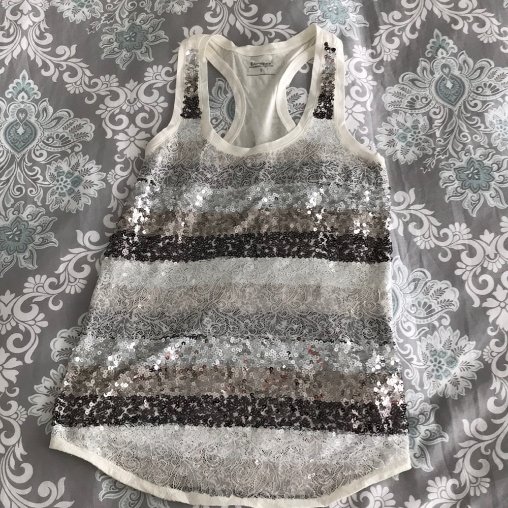 Beautiful lace and sequins tank